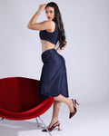 Jorts Baggy Azul Oscuro - vista lateral