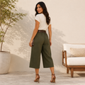 Pantalón Culotte Verde Olivo