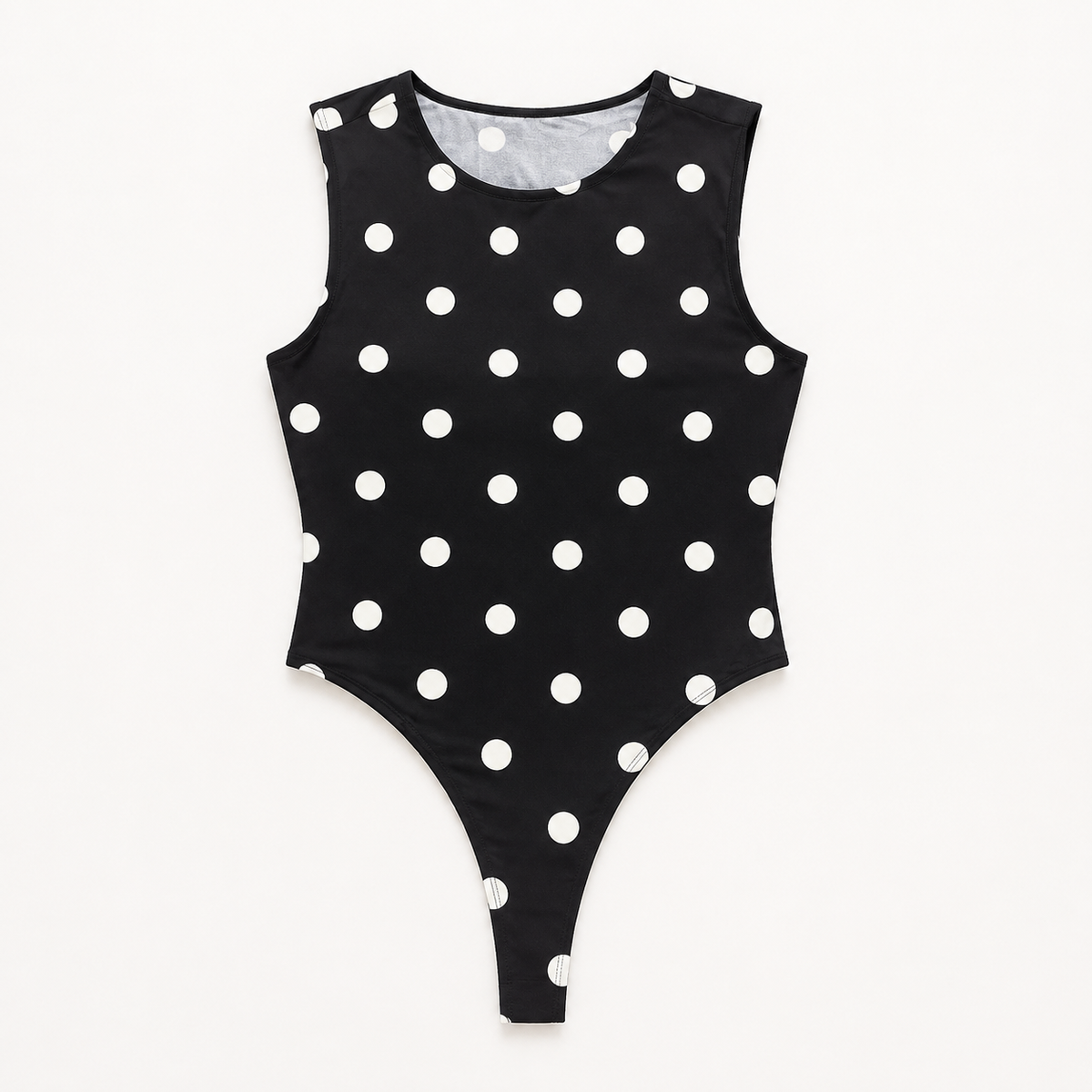Bodysuit Negro de Lunares Blancos