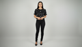 Crop Top Negro con Perlas para mujer