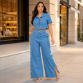 Conjunto Denim Azul Claro de Dos Piezas