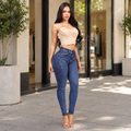Jeans Skinny Push Up Azul Medio