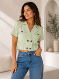 Top Mint con Botones para mujer