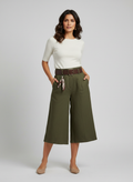 Pantalón Culotte Verde Olivo para mujer
